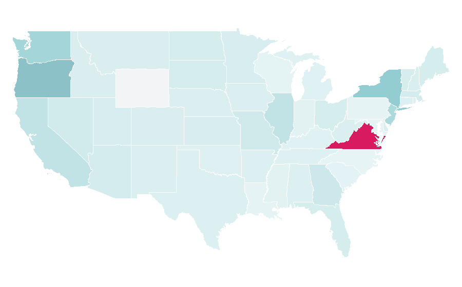 Affinity by region — Love & Sex, United States