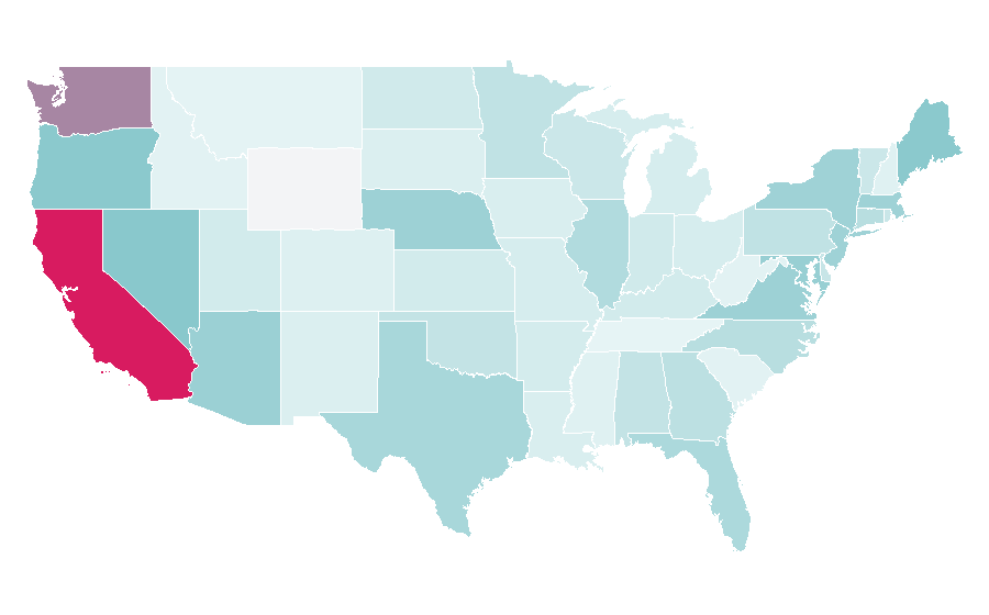 Affinity by region — Love Live!, United States