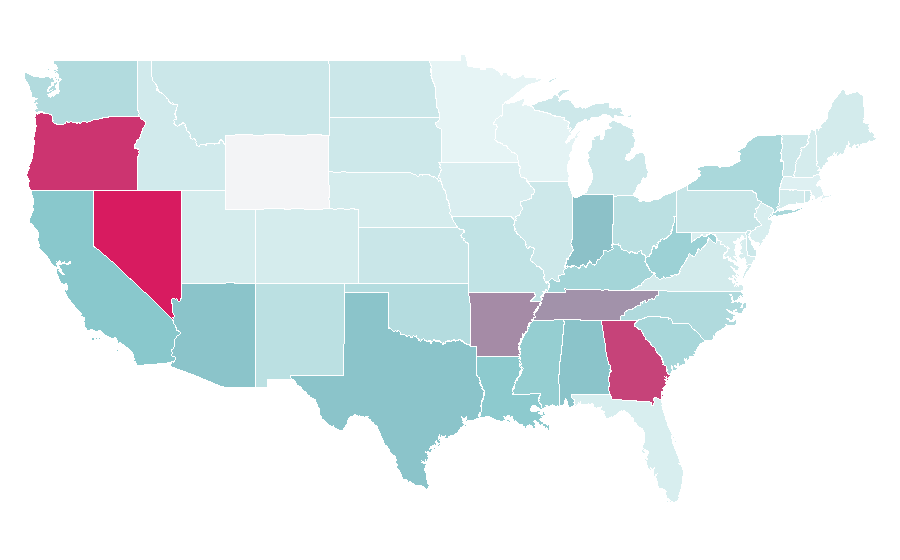 Affinity by region — Love Spell, United States
