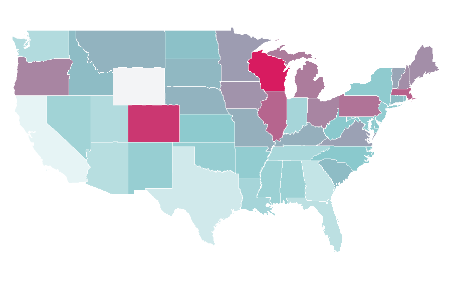 Affinity by region — Low-alcohol beer, United States