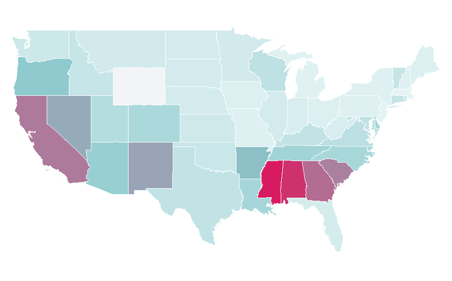 Affinity by region — LRG Clothing, United States