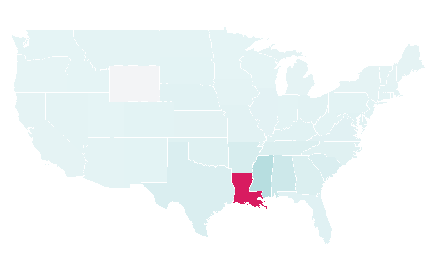 Affinity by region — lsu, United States