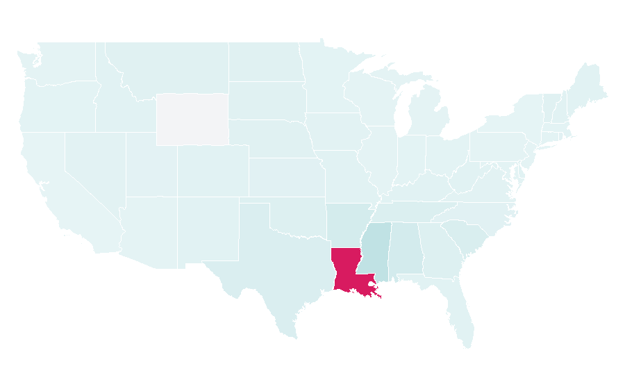 Affinity by region — lsu tigers, United States