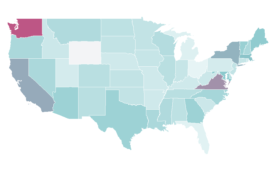 Affinity by region — LTE (telecommunication), United States