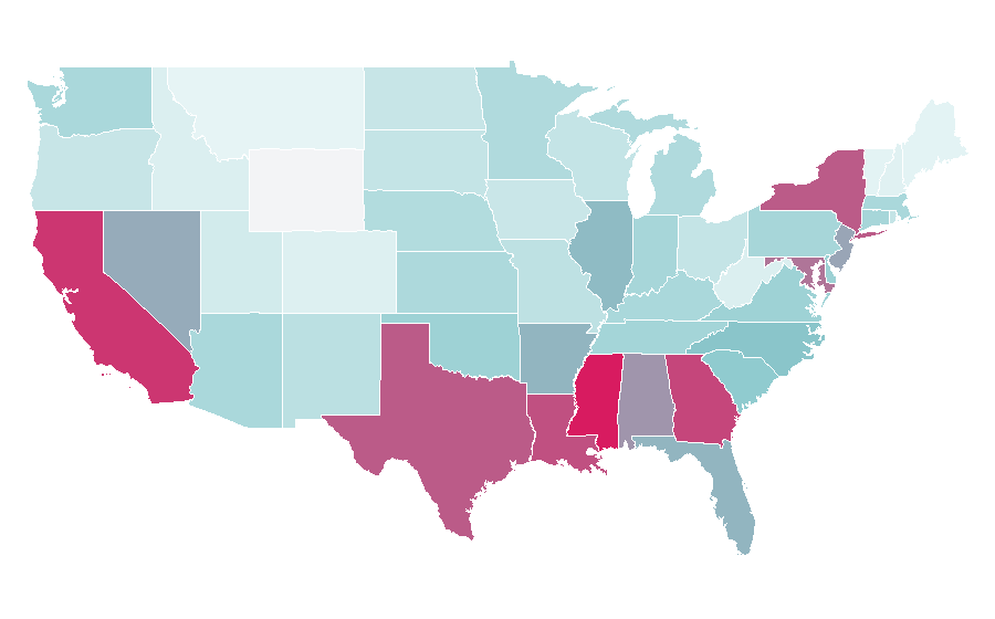 Affinity by region — Lubrication, United States