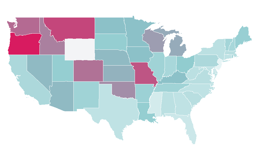 Affinity by region — Lucky Number Slevin, United States