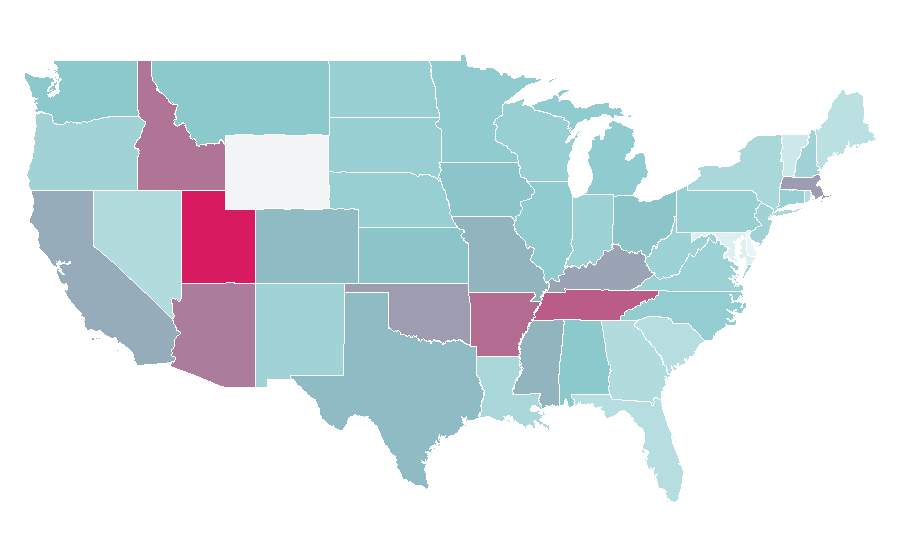 Affinity by region — Lucy Hale, United States