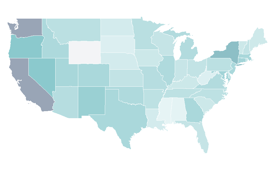 Affinity by region — Lucy Liu, United States
