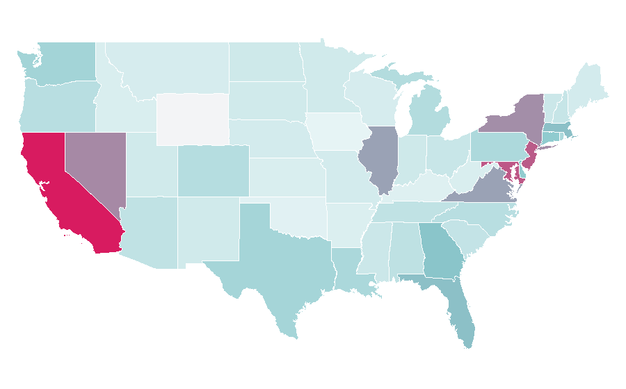 Affinity by region — Luggage lock, United States