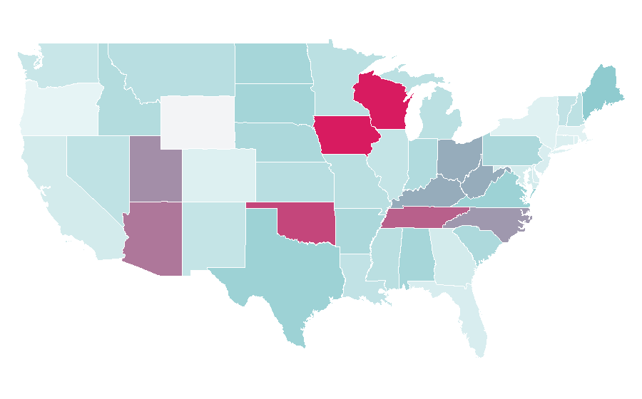 Affinity by region — Luke Combs, United States