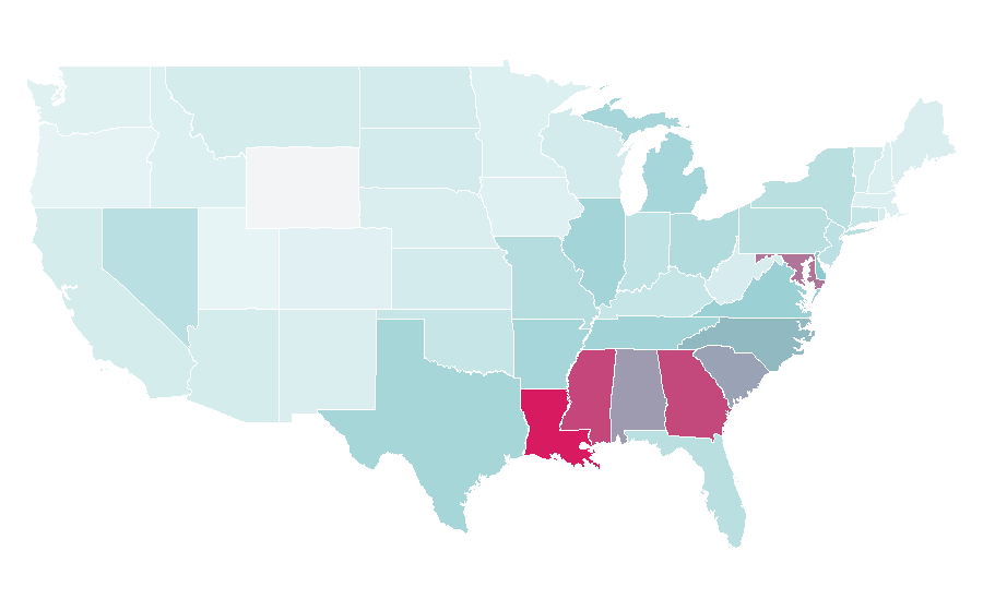 Affinity by region — Luke James, United States