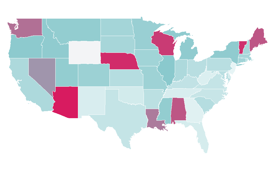 Affinity by region — Lux (soap), United States