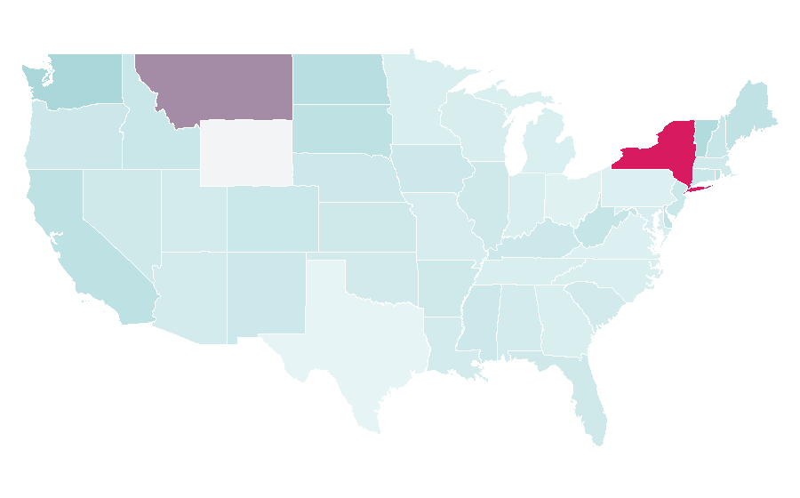 Affinität nach Region — Luxury magazine, USA