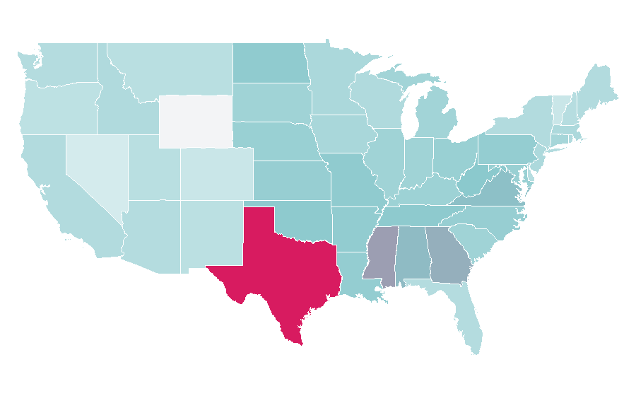 Affinity by region — Lyndon B. Johnson, United States