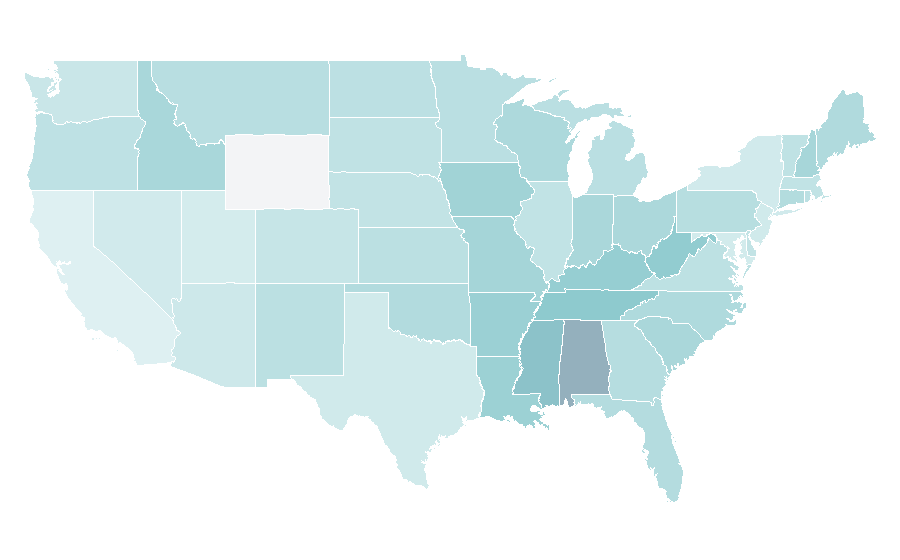 Affinity by region — Lynyrd Skynyrd, United States