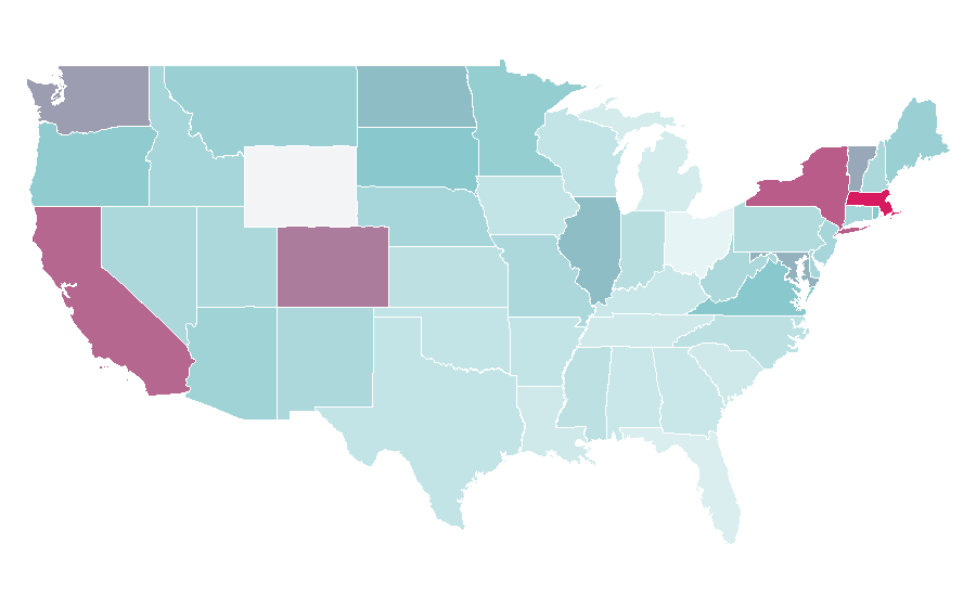 Affinity by region — MØ, United States