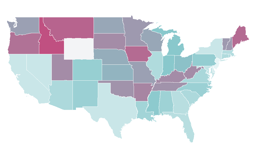 Affinity by region — MacGyver, United States