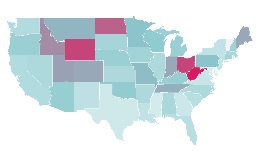 Affinity by region — Machine Gun Kelly (rapper), United States