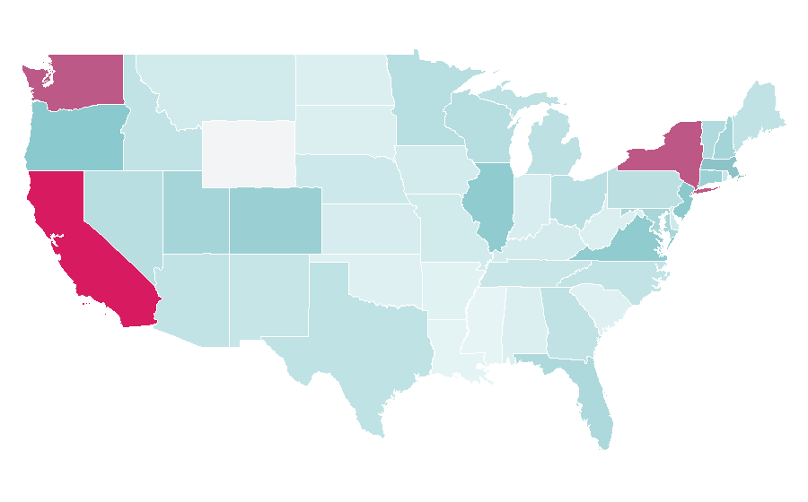 Affinity by region — MacRumors, United States