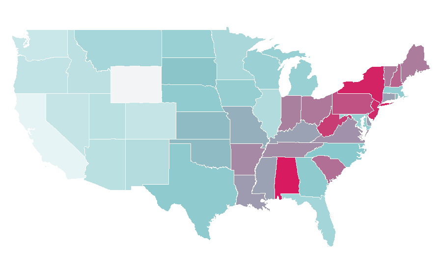 Affinity by region — Macy's Thanksgiving Day Parade, United States