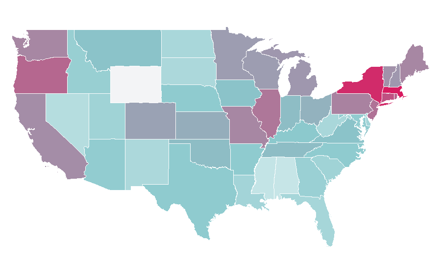 Affinity by region — Mad Men, United States