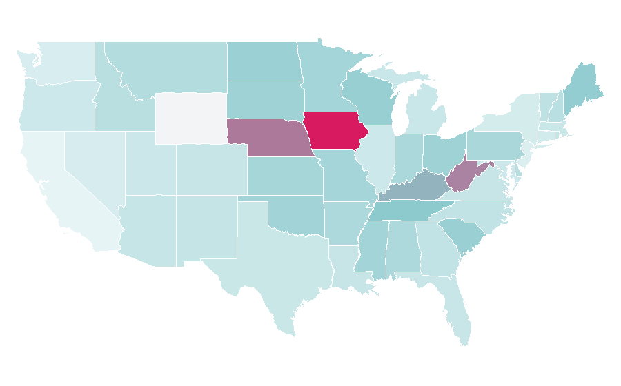 Affinity by region — Maddie and Tae, United States