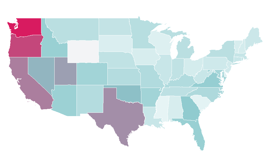 Affinity by region — Made in Abyss, United States