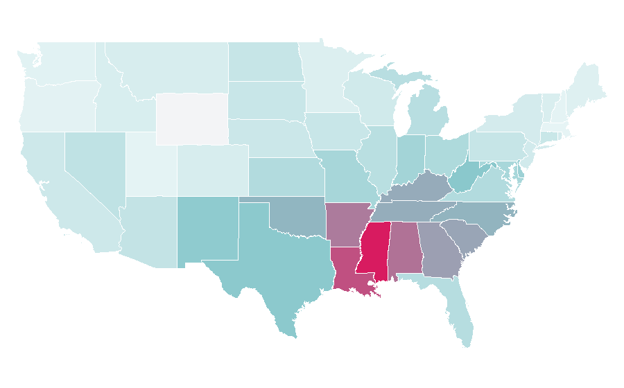 Affinity by region — Madea Goes to Jail, United States