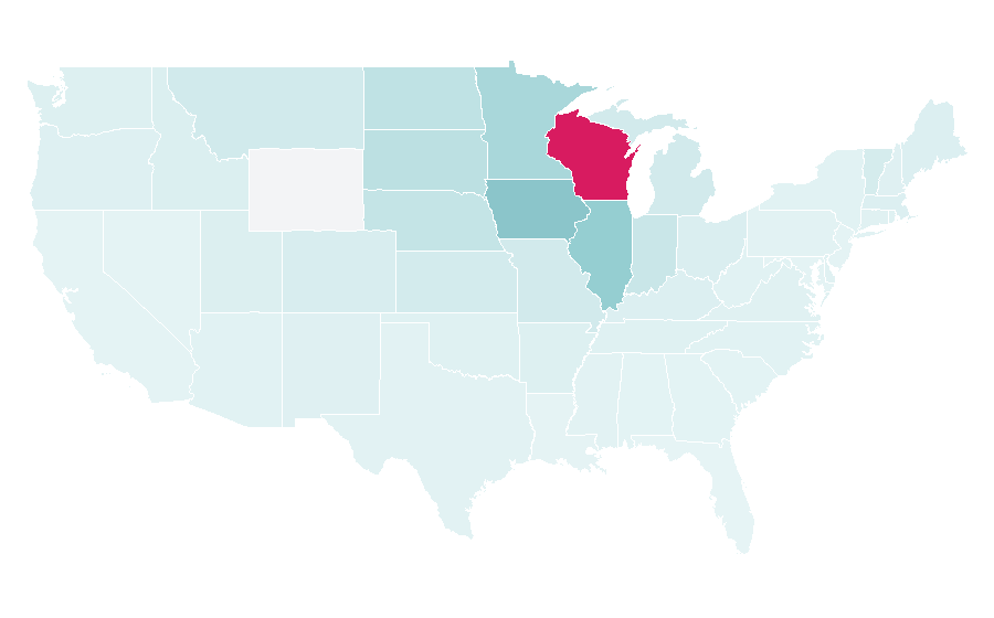 Affinity by region — Madison, Wisconsin, United States