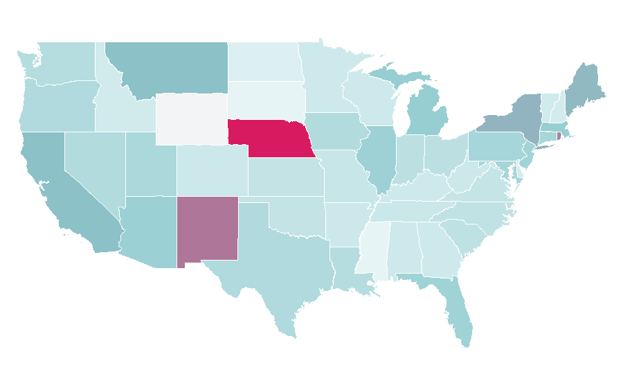 Affinity by region — Madonna, United States