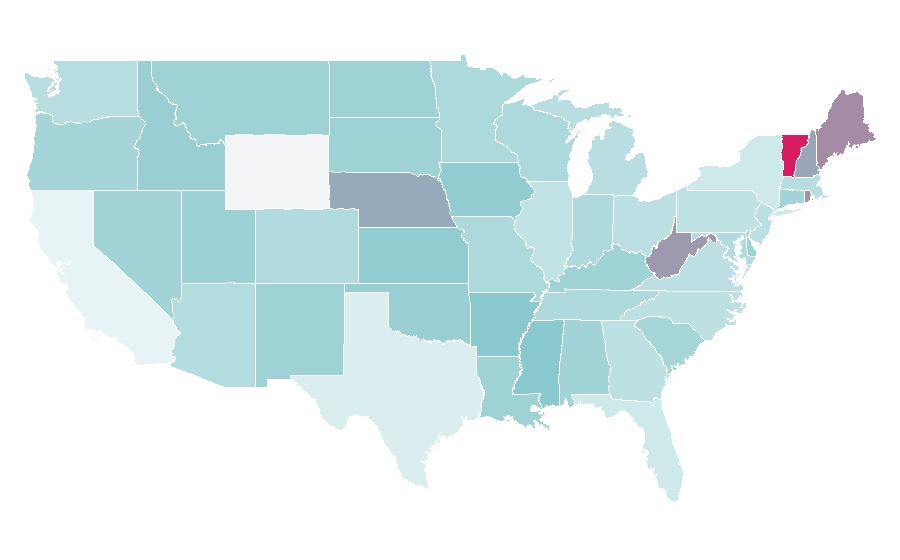 Affinity by region — Maghrebi Arabic, United States