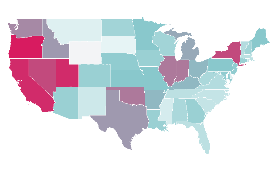 Affinity by region — Magicians, United States