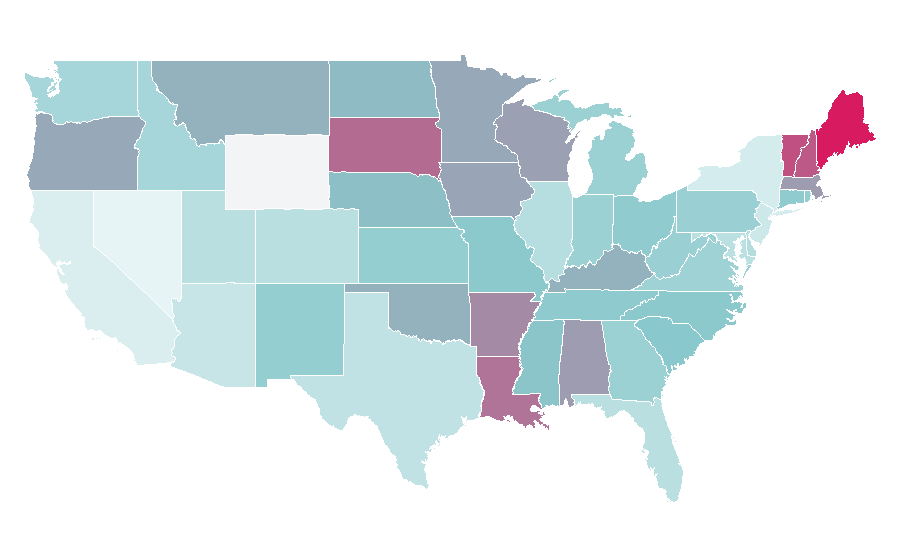 Affinity by region — Mahjong, United States