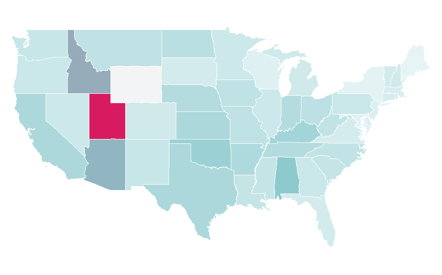 Affinity by region — Maia Mitchell, United States