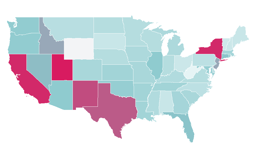Affinity by region — Maid in Manhattan, United States