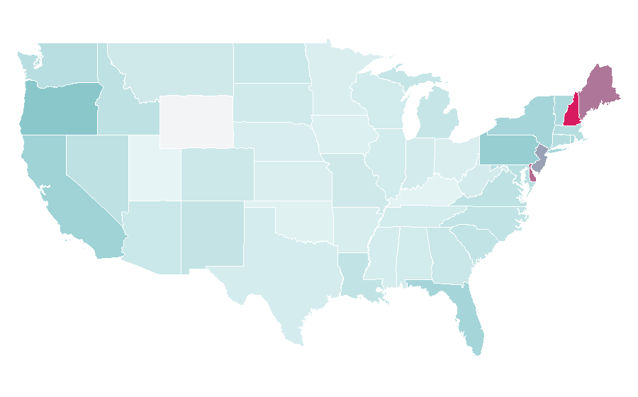 Affinity by region — Maidenform, United States