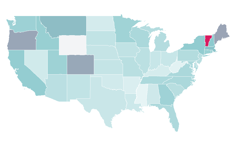 Affinity by region — MailChimp, United States
