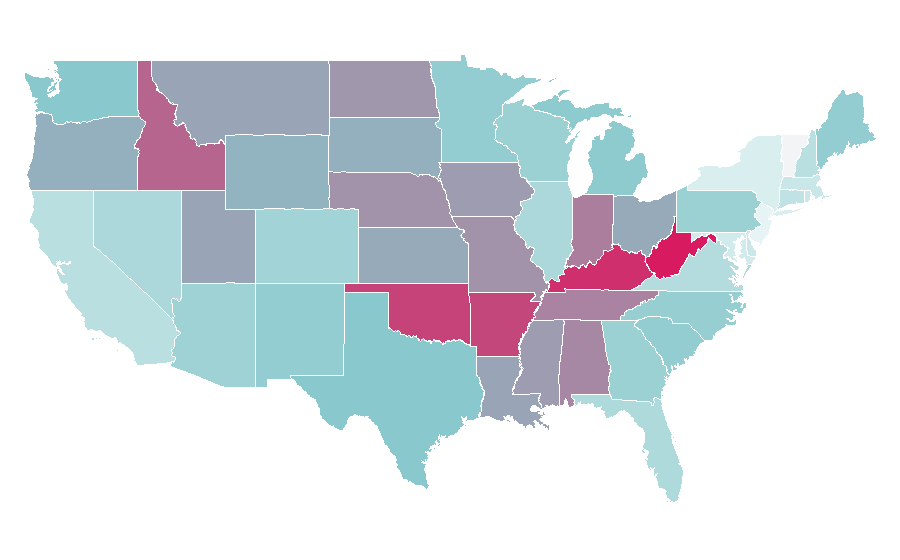 Affinité par région — Maine Coon, États-Unis