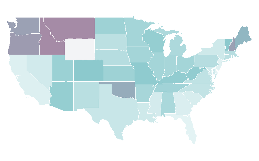 Affinity by region — Maisie Williams, United States