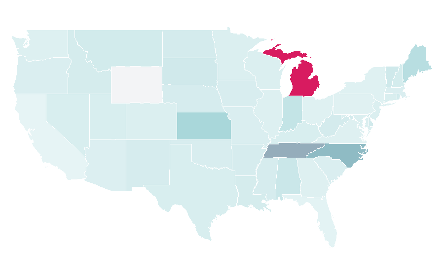 Affinity by region — Major appliance, United States