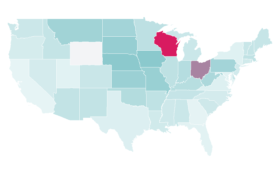 Affinity by region — Major League, United States