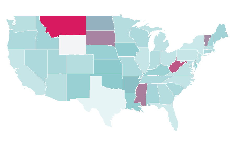 Affinity by region — Major League Bowhunter, United States