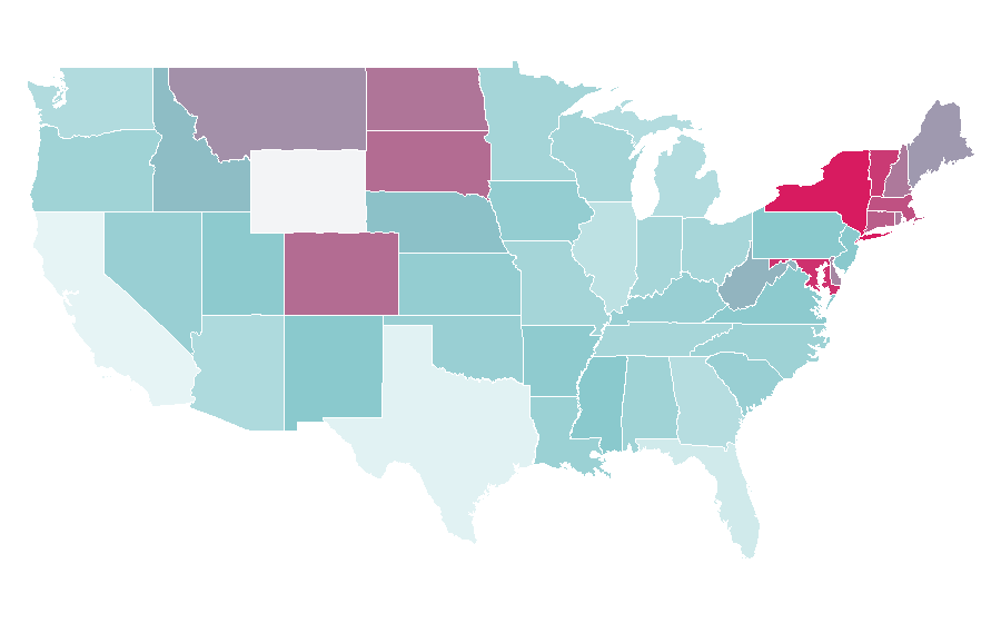 Affinity by region — Major League Lacrosse, United States