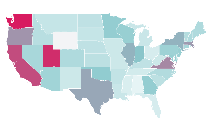 Affinity by region — Malay language, United States