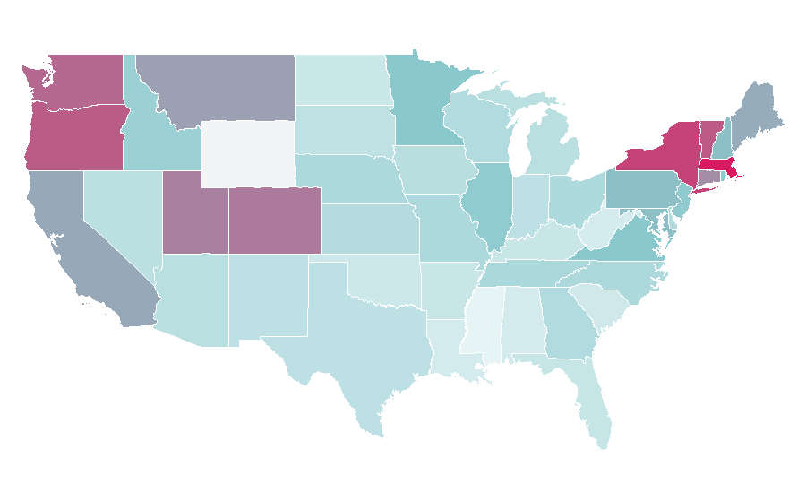 Affinity by region — Malcolm Gladwell, United States