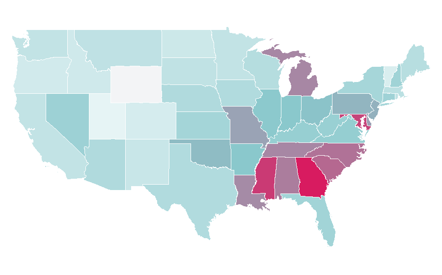 Affinität nach Region — Malcolm-Jamal Warner, USA