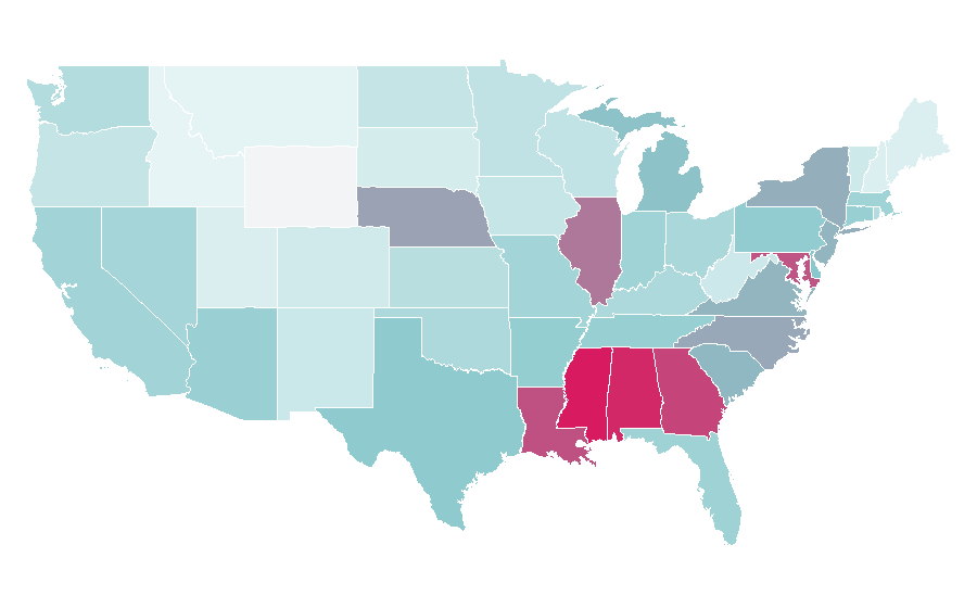 Affinity by region — Malcolm X (1992 film), United States