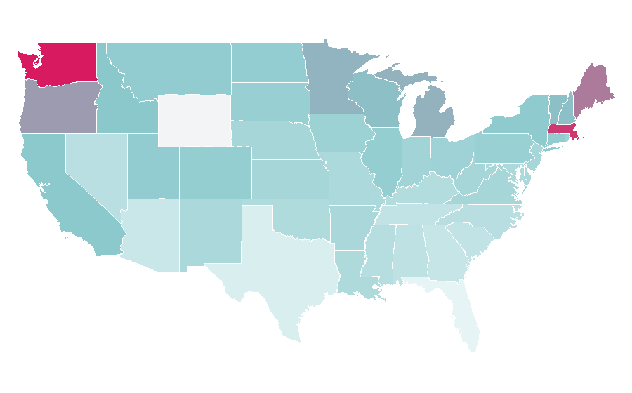 Affinity by region — Malus, United States