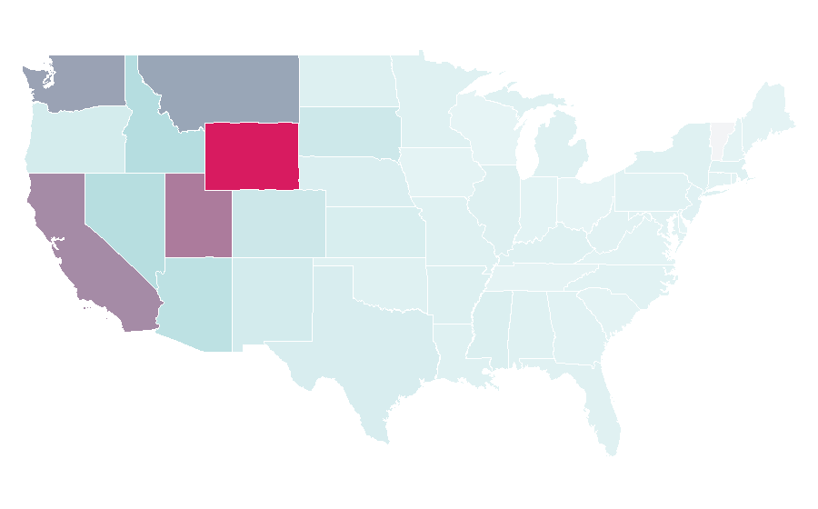 Affinity by region — Mammoth, United States