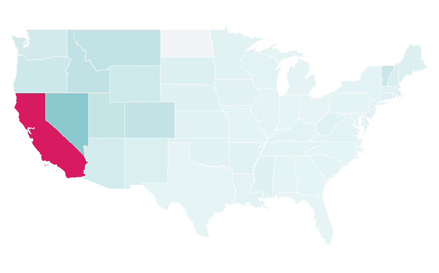Affinity by region — Mammoth Mountain Ski Area, United States